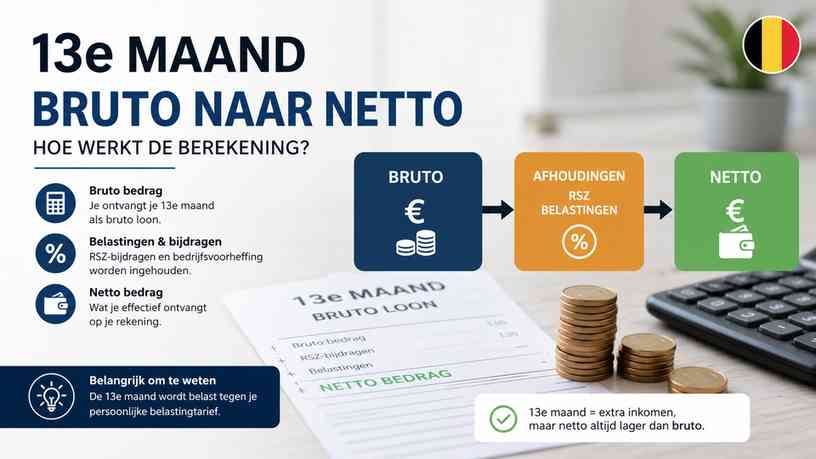 13e maand bruto naar netto: hoe werkt de berekening?
