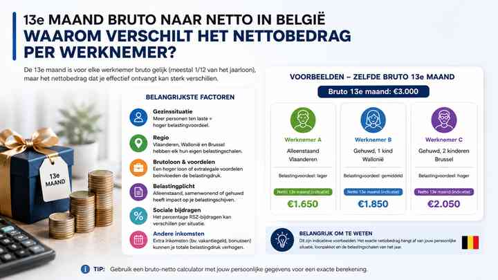 Waarom verschilt het nettobedrag per werknemer?