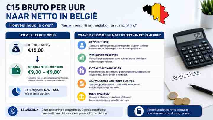 Waarom verschilt mijn nettoloon van de schatting?