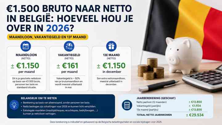 Maandloon, vakantiegeld en 13e maand