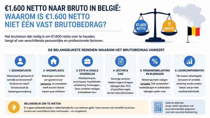 Waarom is €1.600 netto niet één vast brutobedrag?