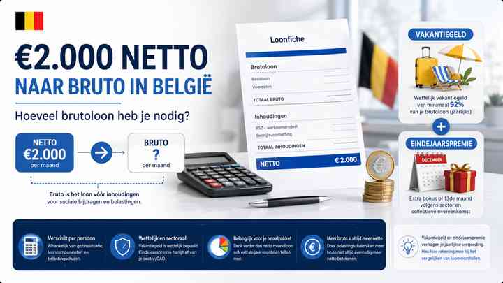 Invloed van vakantiegeld en eindejaarspremie