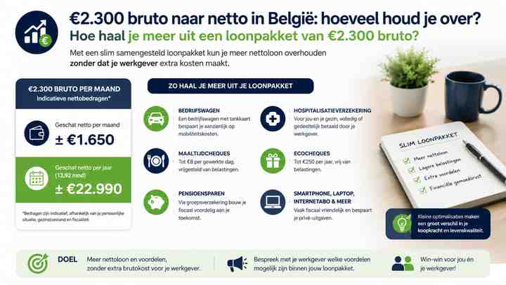 Hoe haal je meer uit een loonpakket van €2.300 bruto?