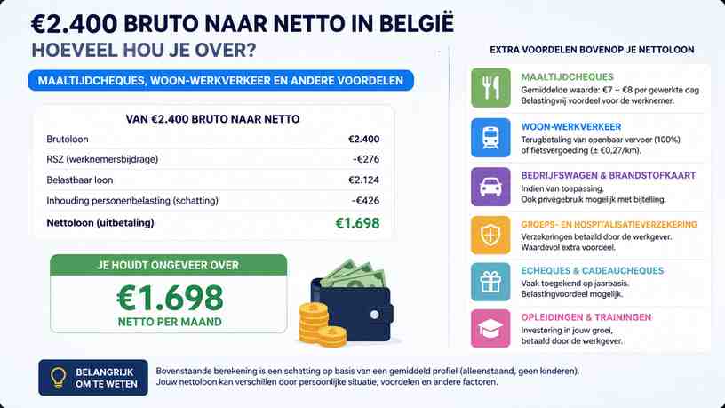 Maaltijdcheques, woon-werkverkeer en andere voordelen