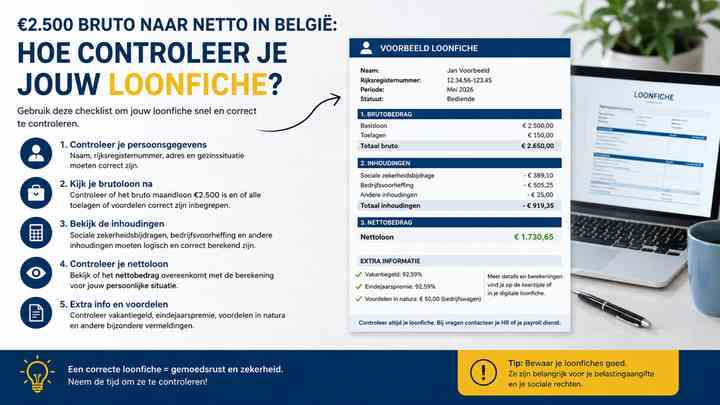 Hoe controleer je jouw loonfiche?