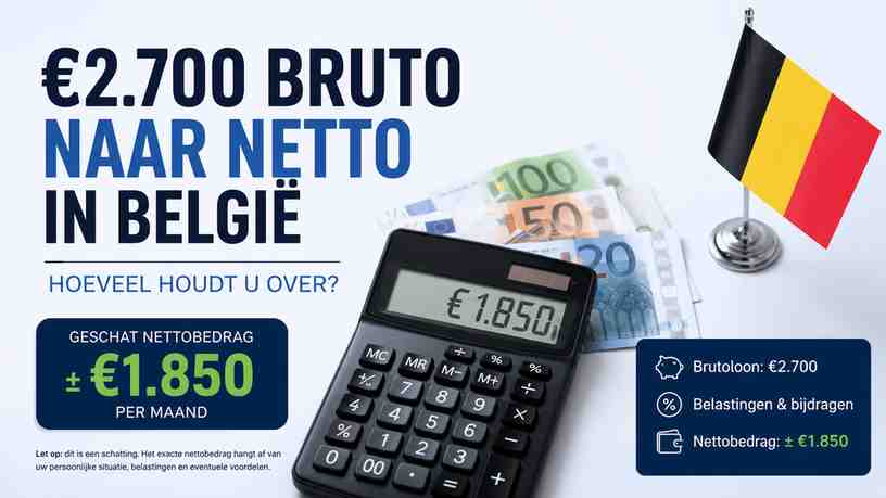 €2.700 bruto naar netto in België: hoeveel houdt u over?