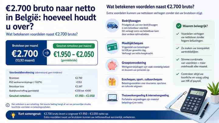 Wat betekenen voordelen naast €2.700 bruto?