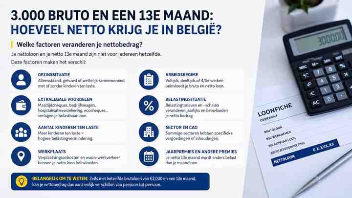 Welke factoren veranderen je nettobedrag?