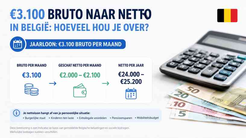 Jaarloon: €3.100 bruto per maand