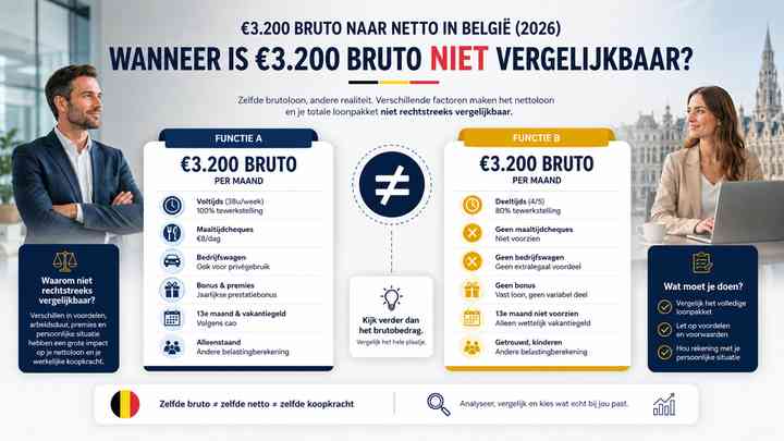 Wanneer is €3.200 bruto niet vergelijkbaar?