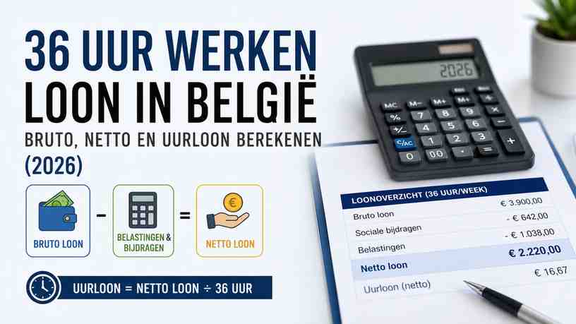 36 Uur Werken Loon in België: bruto, netto en uurloon berekenen (2026)