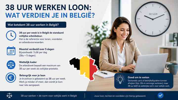 Wat betekent 38 uur werken in België?