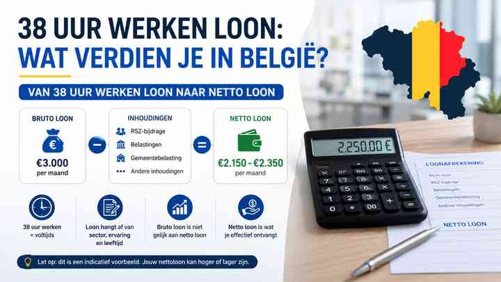 Van 38 uur werken loon naar netto loon