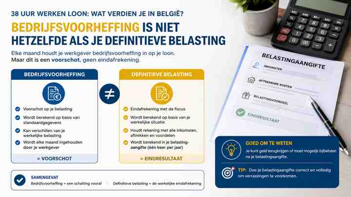Bedrijfsvoorheffing is niet hetzelfde als je definitieve belasting