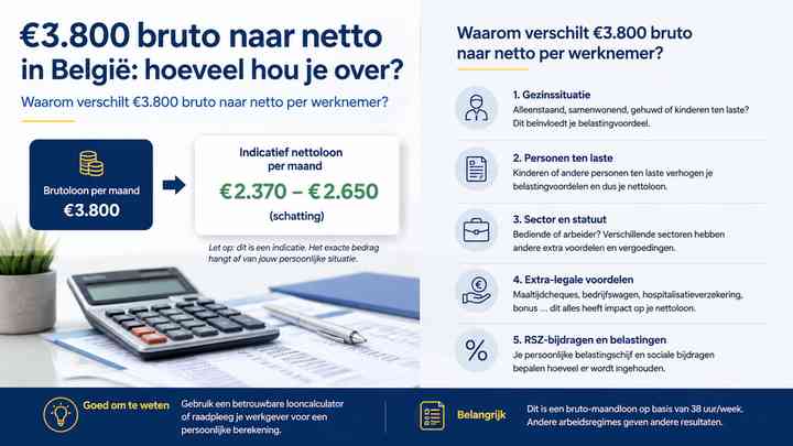 Waarom verschilt €3.800 bruto naar netto per werknemer?