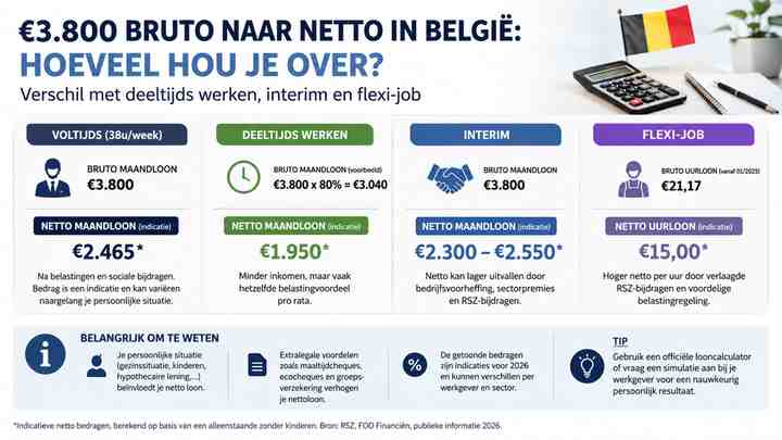 Verschil met deeltijds werken, interim en flexi-job