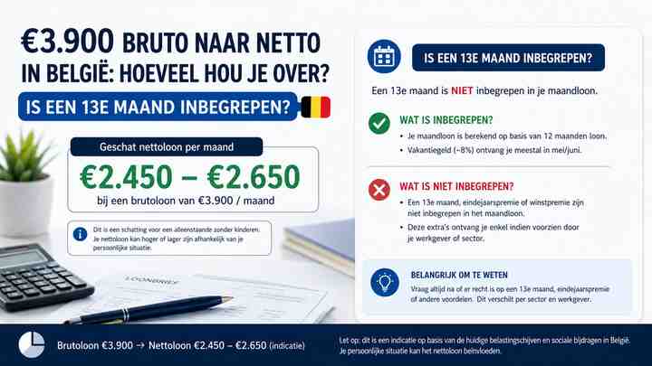 Is een 13e maand inbegrepen?