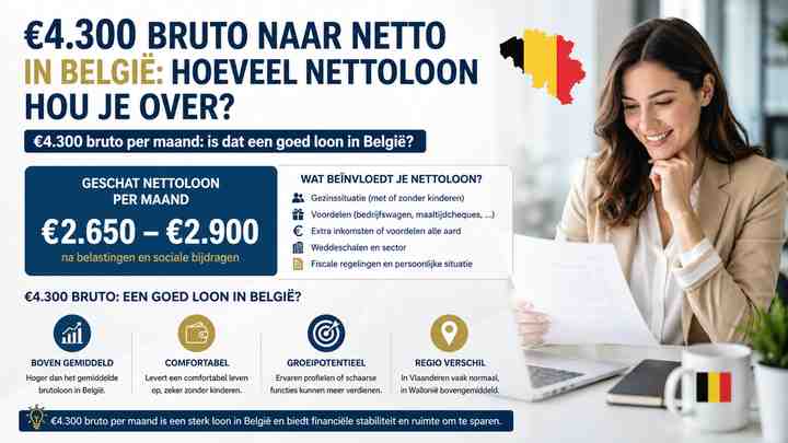 €4.300 bruto per maand: is dat een goed loon in België?