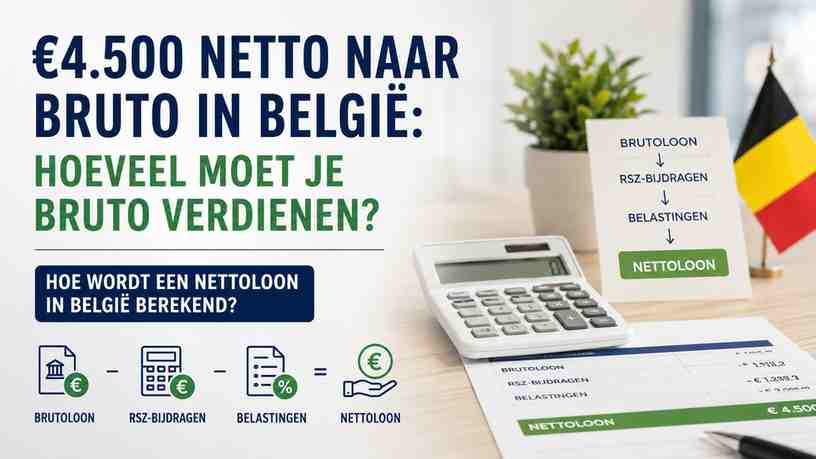 Hoe wordt een nettoloon in België berekend?