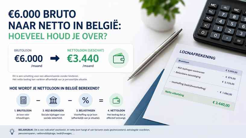 Hoe wordt je nettoloon in België berekend?