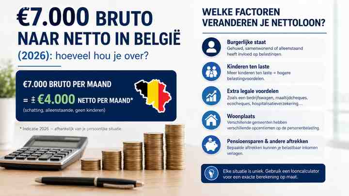 Welke factoren veranderen je nettoloon?
