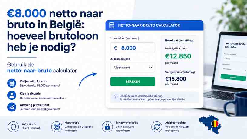 Gebruik de netto-naar-bruto calculator