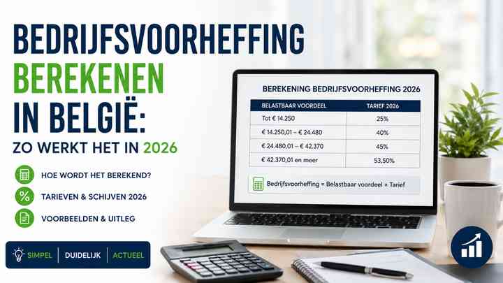 Bedrijfsvoorheffing berekenen in België: zo werkt het in 2026