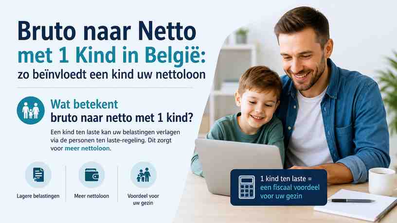 Wat betekent bruto naar netto met 1 kind?