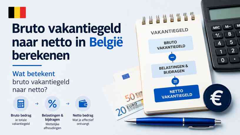 Wat betekent bruto vakantiegeld naar netto?