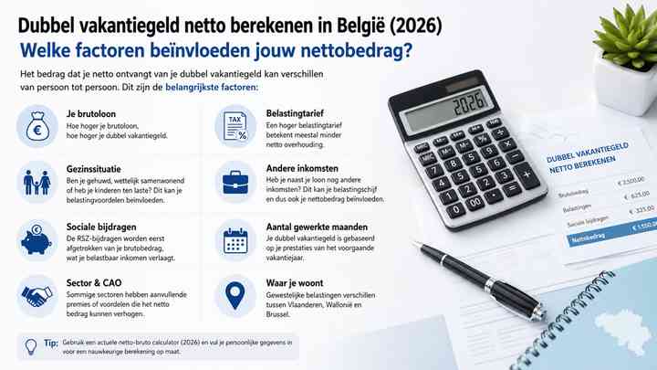 Welke factoren beïnvloeden jouw nettobedrag?