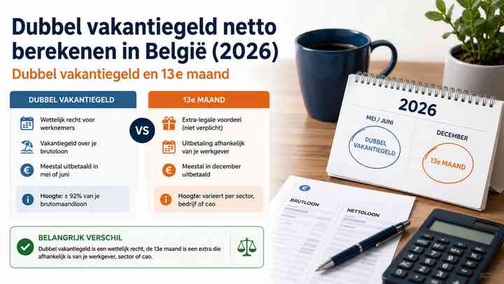 Dubbel vakantiegeld en 13e maand
