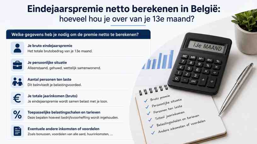 Welke gegevens heb je nodig om de premie netto te berekenen?