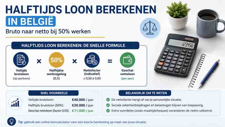 Halftijds loon berekenen: de snelle formule