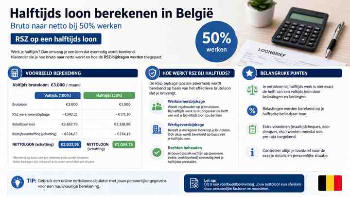RSZ op een halftijds loon