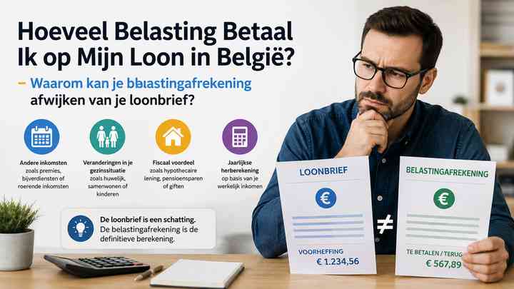 Waarom kan je belastingafrekening afwijken van je loonbrief?
