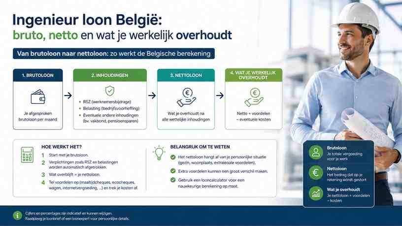 Van brutoloon naar nettoloon: zo werkt de Belgische berekening