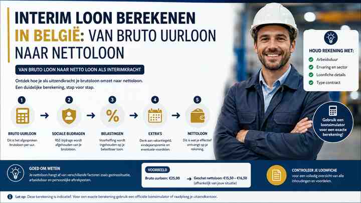 Van bruto loon naar netto loon als interimkracht