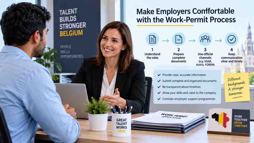 Make employers comfortable with the work-permit process
