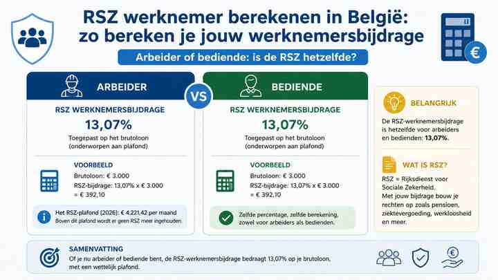 Arbeider of bediende: is de RSZ hetzelfde?