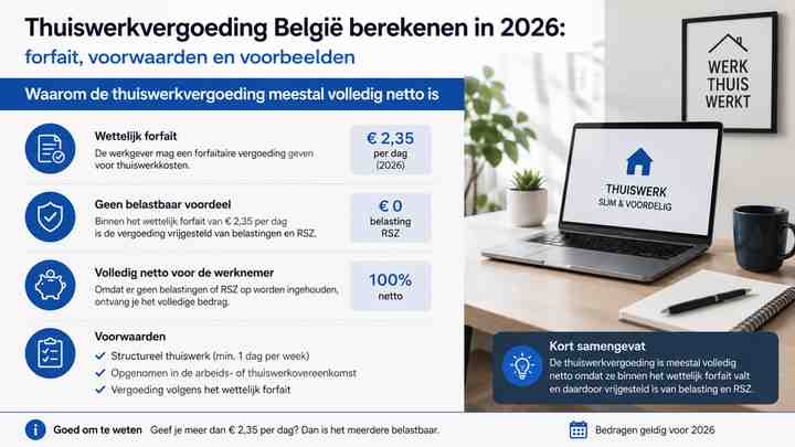 Waarom de thuiswerkvergoeding meestal volledig netto is